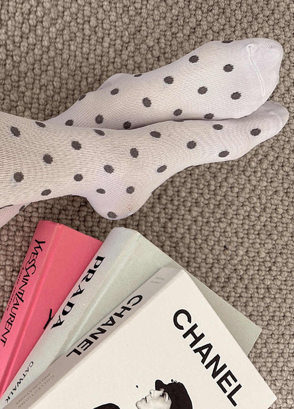 Mama Sox - Excite Maternity Compression Socks in White Polkadot