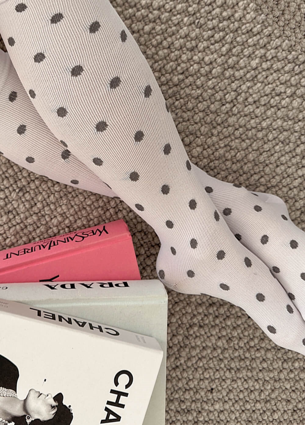 Mama Sox - Excite Maternity Compression Socks in White Polkadot