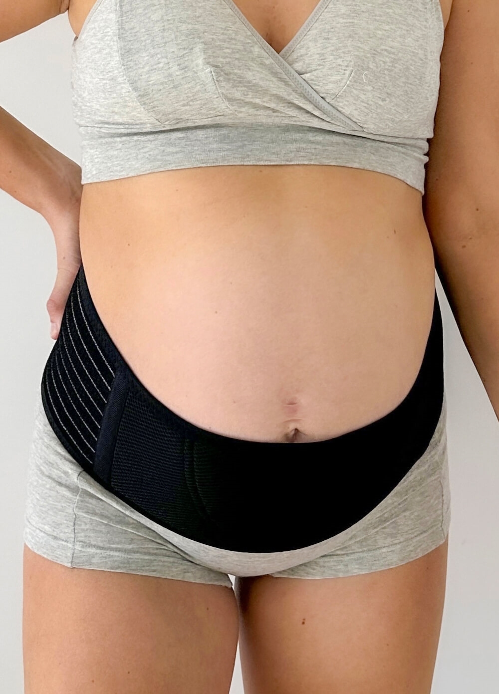 Kayce Adjustable Pregnancy Support Belly Belt in Black 