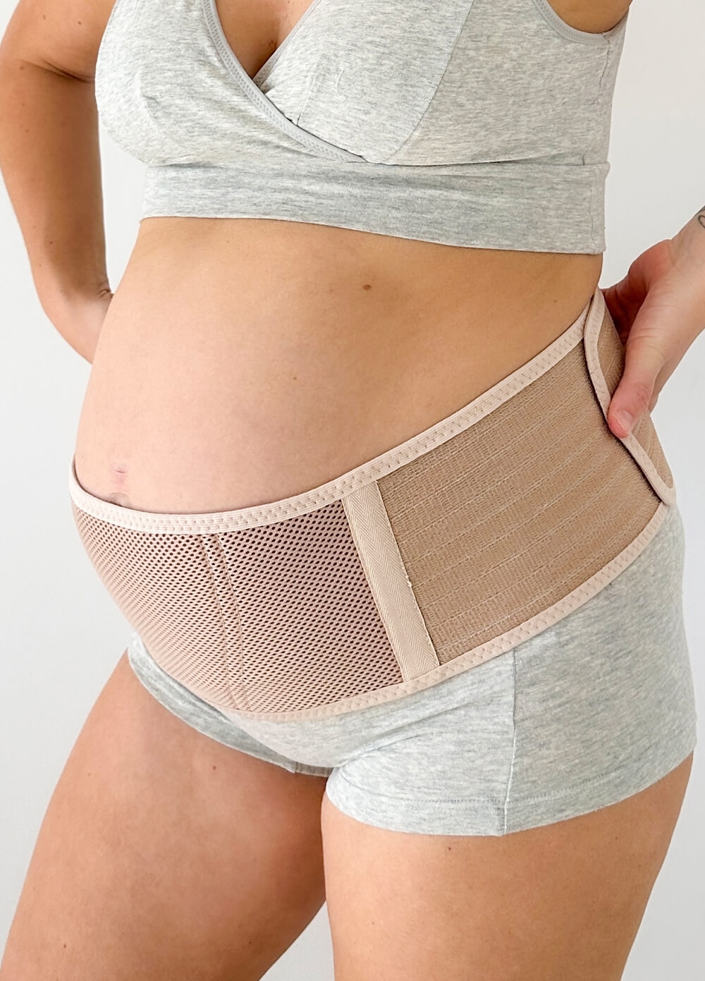 Kayce Adjustable Pregnancy Support Belly Belt in Nude | Queen Bee