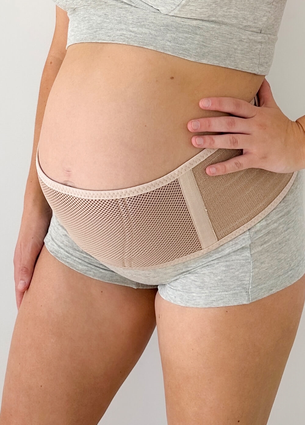 Kayce Adjustable Pregnancy Support Belly Belt in Nude | Queen Bee