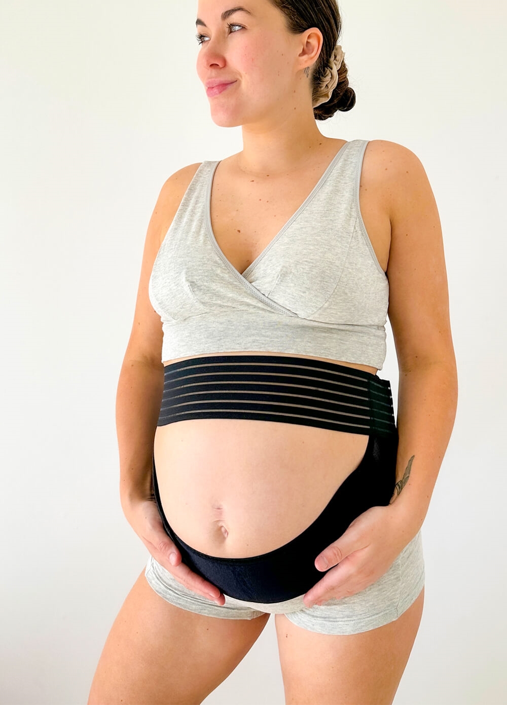 Dutton 3pc Pregnancy & Postpartum Belly Belt Cradle in Black