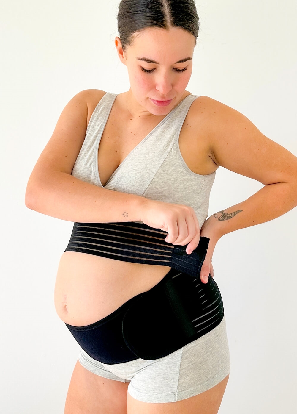 Dutton 3pc Pregnancy & Postpartum Belly Belt Cradle in Black