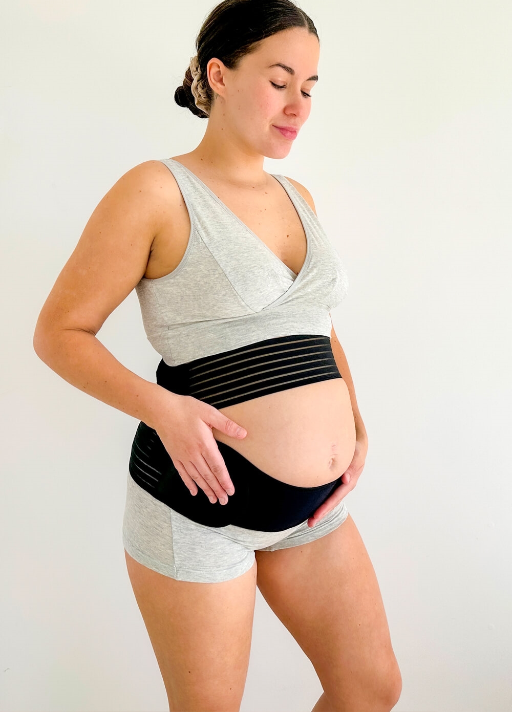 Dutton 3pc Pregnancy & Postpartum Belly Belt Cradle in Black