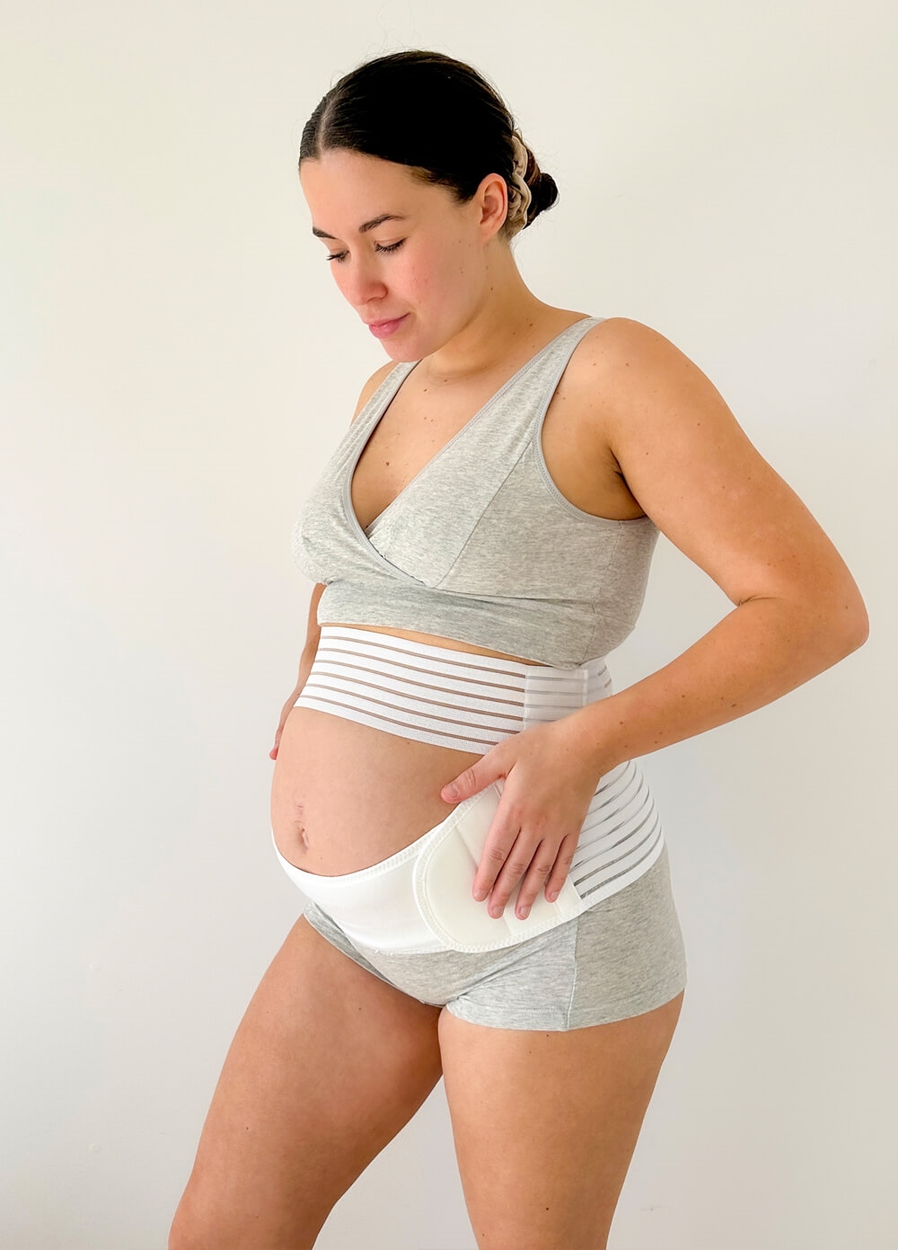 Dutton 3pc Pregnancy & Postpartum Belly Belt Cradle in White