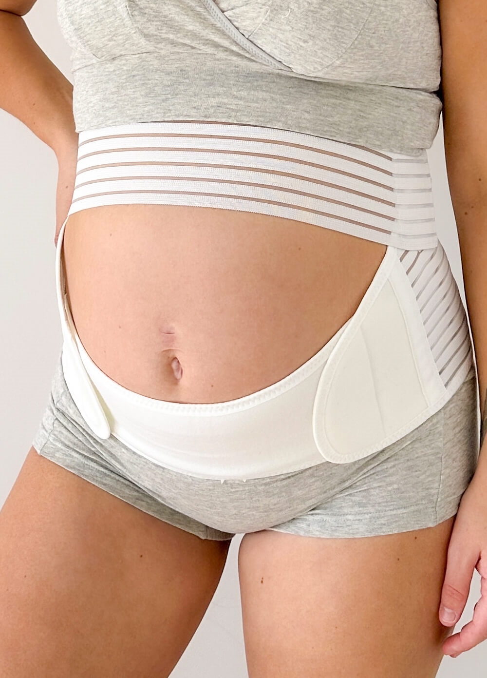 Dutton 3pc Pregnancy & Postpartum Belly Belt Cradle in White