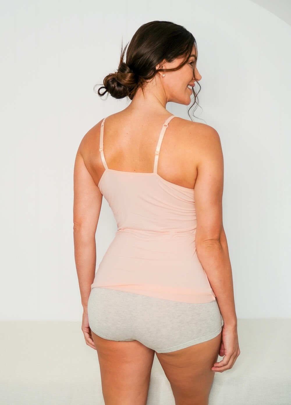 Rhea Bamboo Maternity Nursing Cami in Pink | Queen Bee