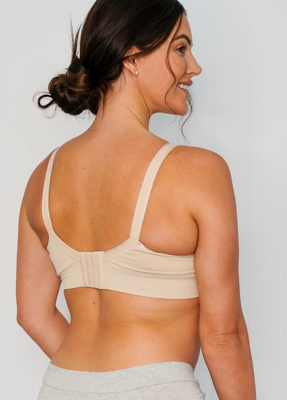 Queen Bee - Leona Seamless Maternity Nursing Bra in Nude