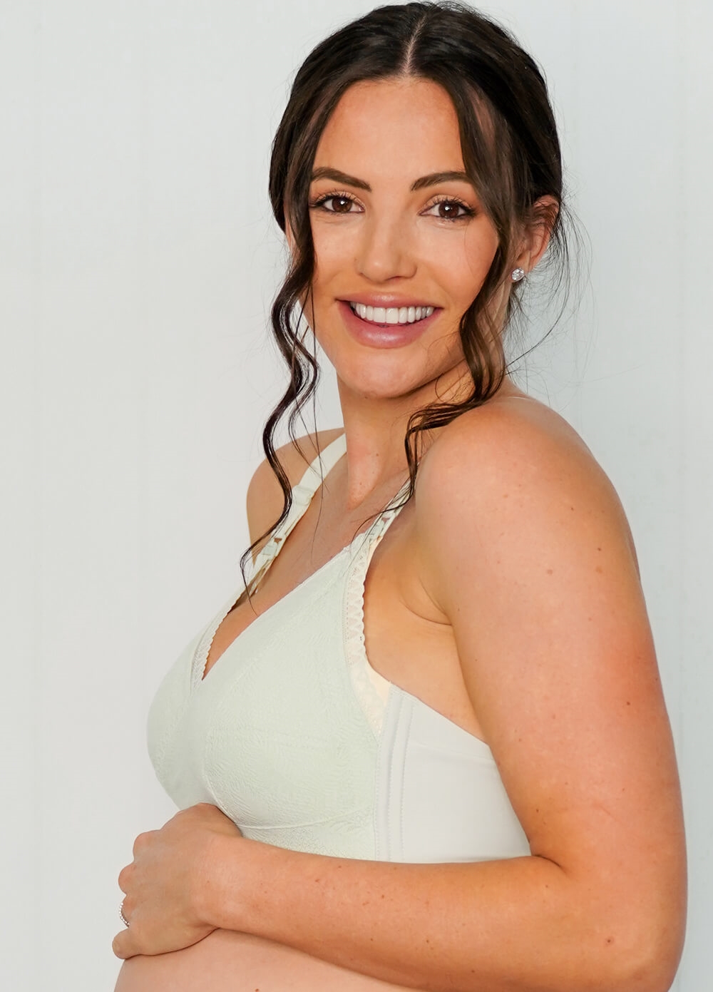 Raquel Lace Maternity Nursing Bra w Extender in Mint | Queen Bee