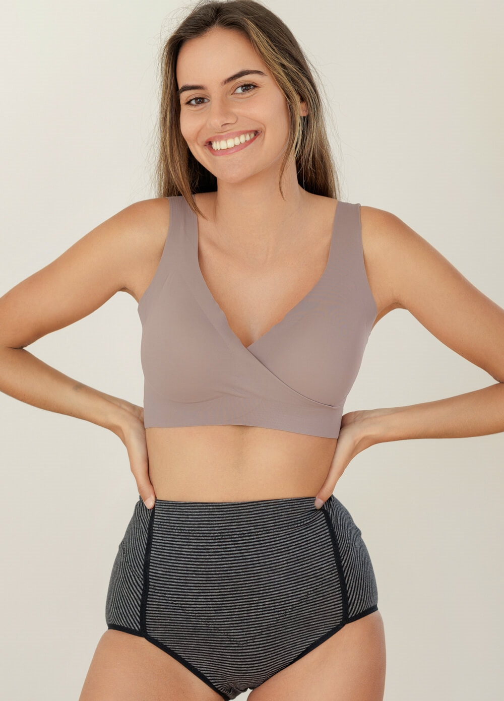 Sadie Crossover Maternity Nursing Bra in Cocoa