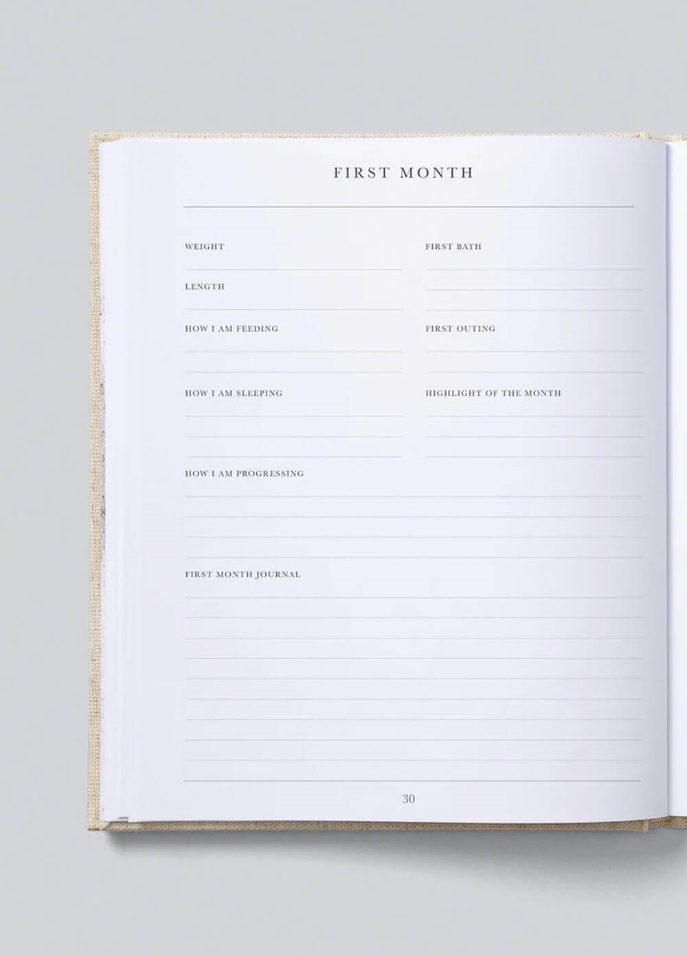 Write to Me - First Year of You Baby Journal in Seafoam | Queen Bee