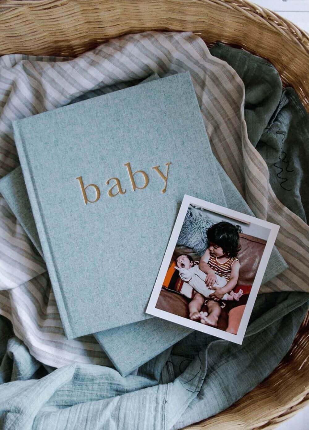 Write to Me - First Year of You Baby Journal in Seafoam | Queen Bee