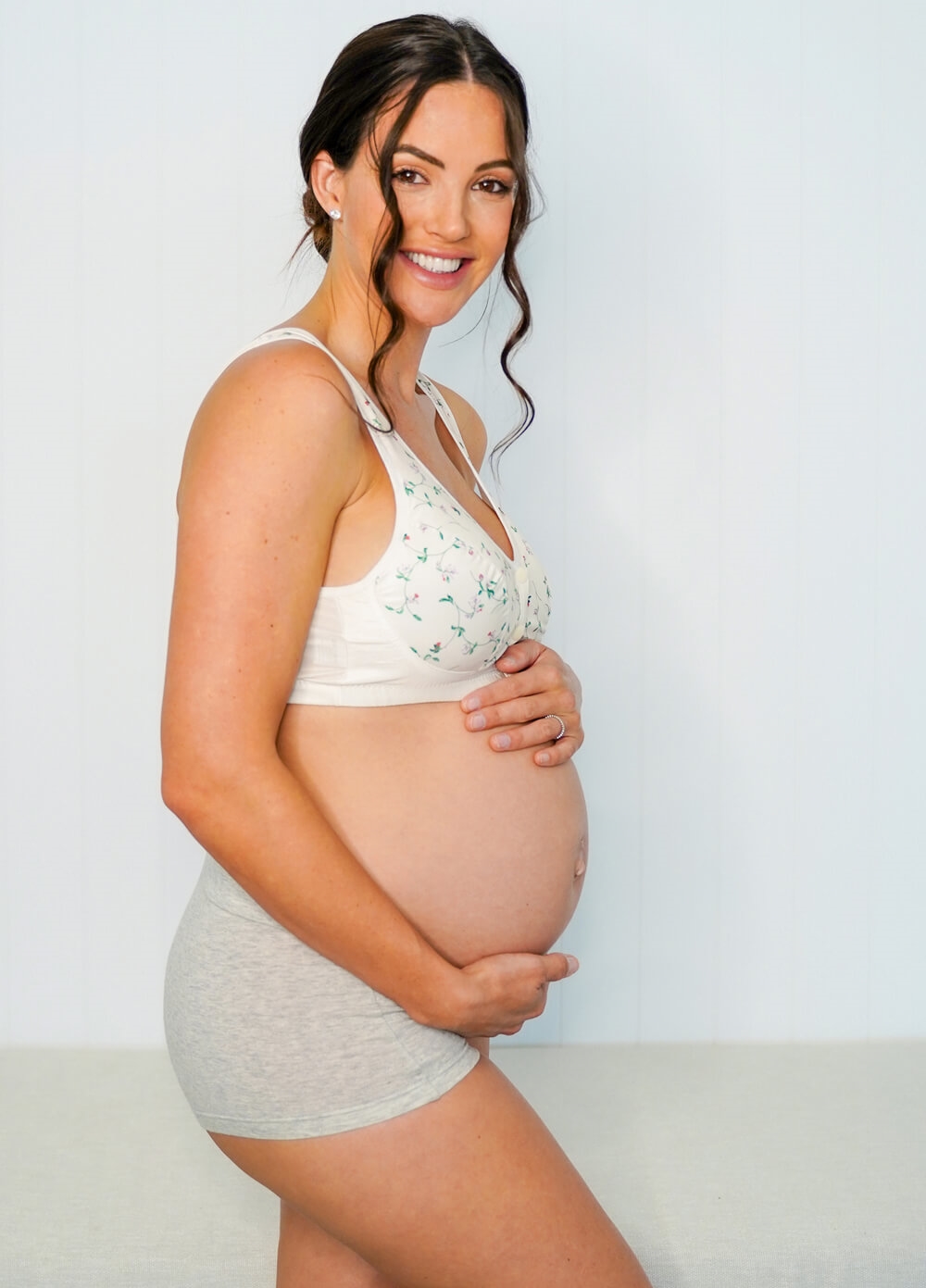 Kamea Maternity Nursing Sleep Bra in Ivory Floral