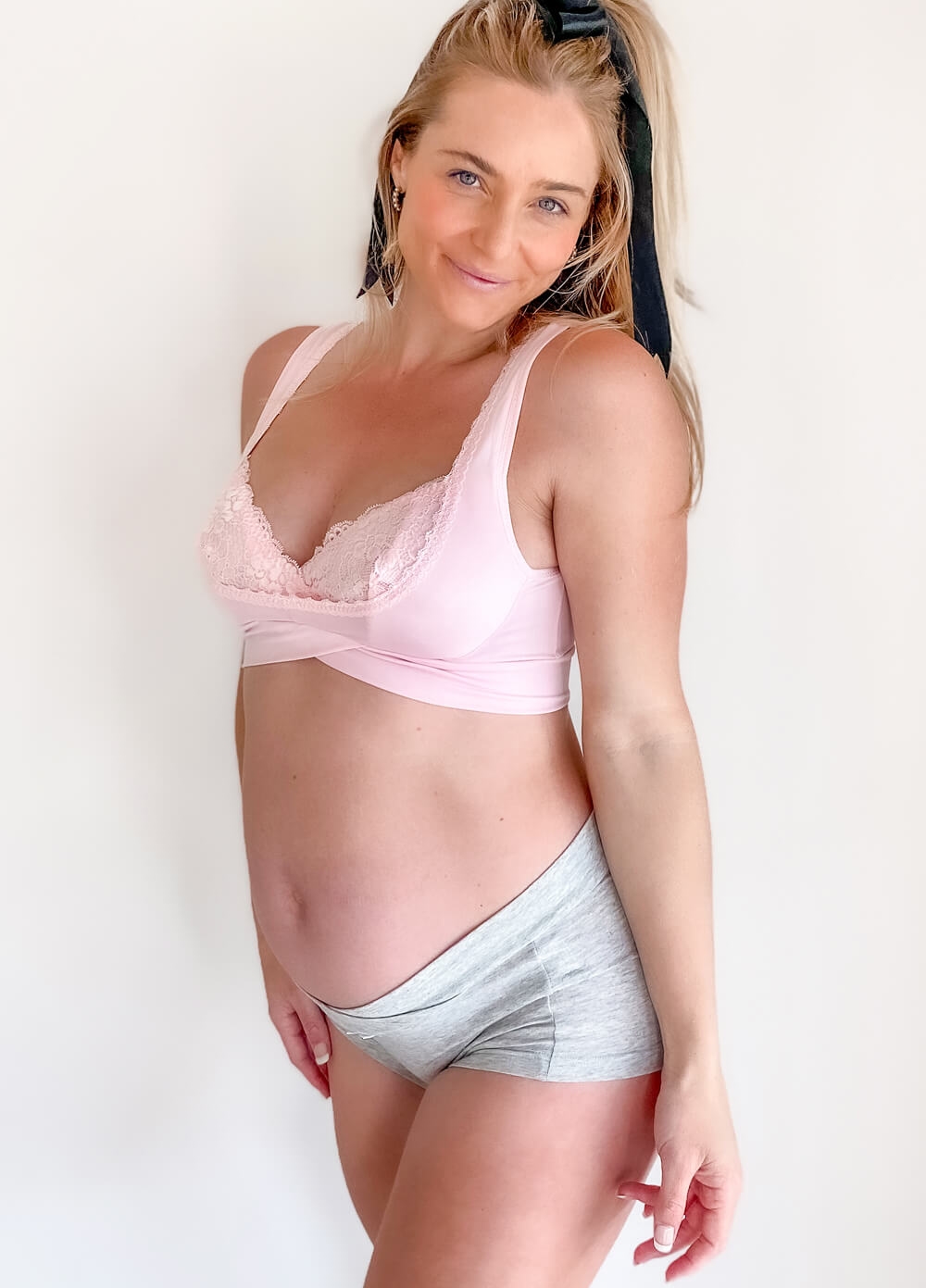 Della Maternity Nursing Bra in Pink by Queen Bee