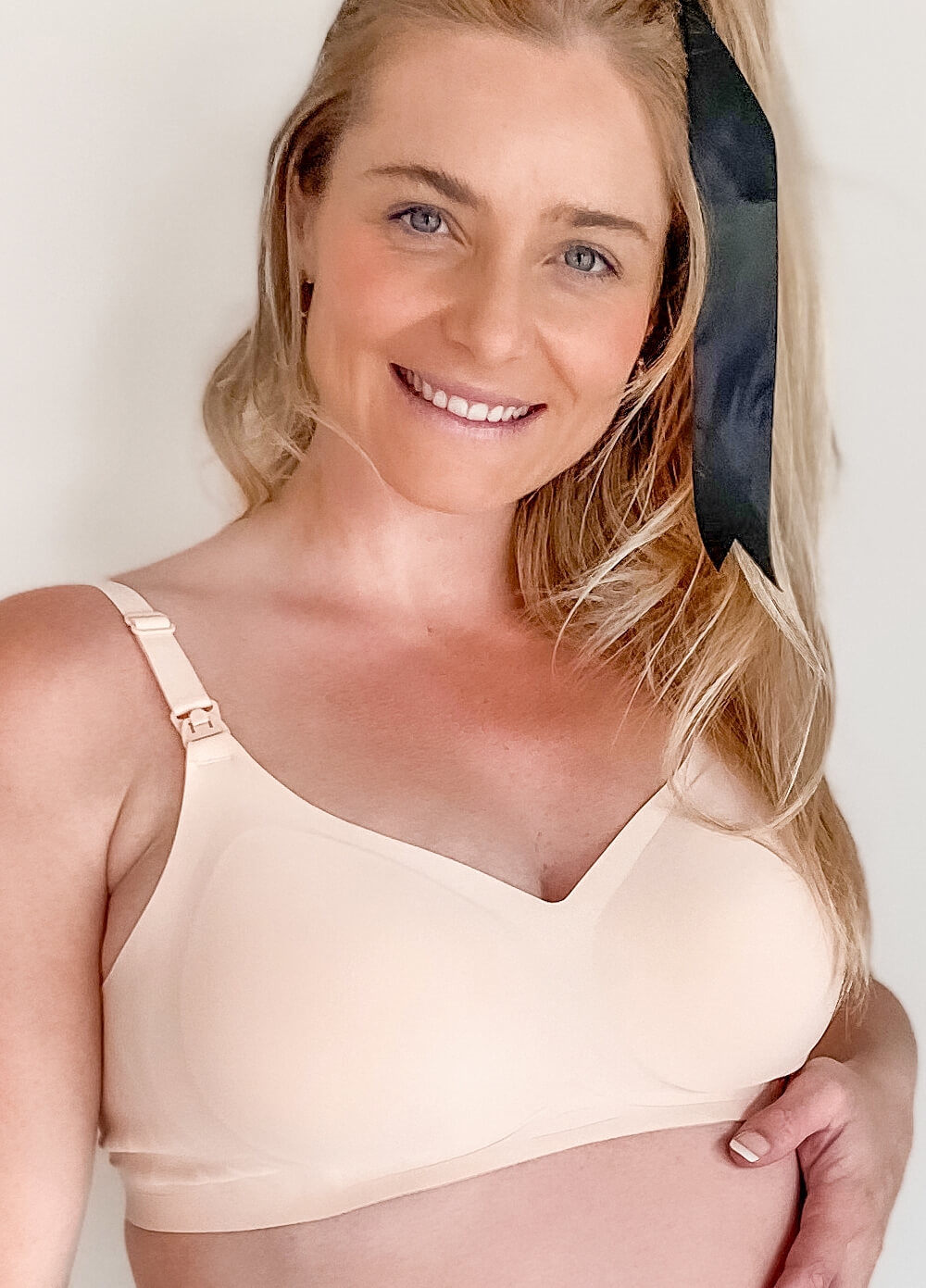 Kala Maternity Nursing Cooling T-Shirt Bra in Nude | Queen Bee