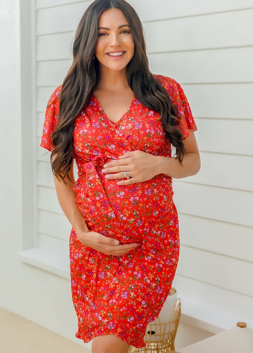 Floressa - Oleana Maternity Nursing Wrap Dress | Queen Bee