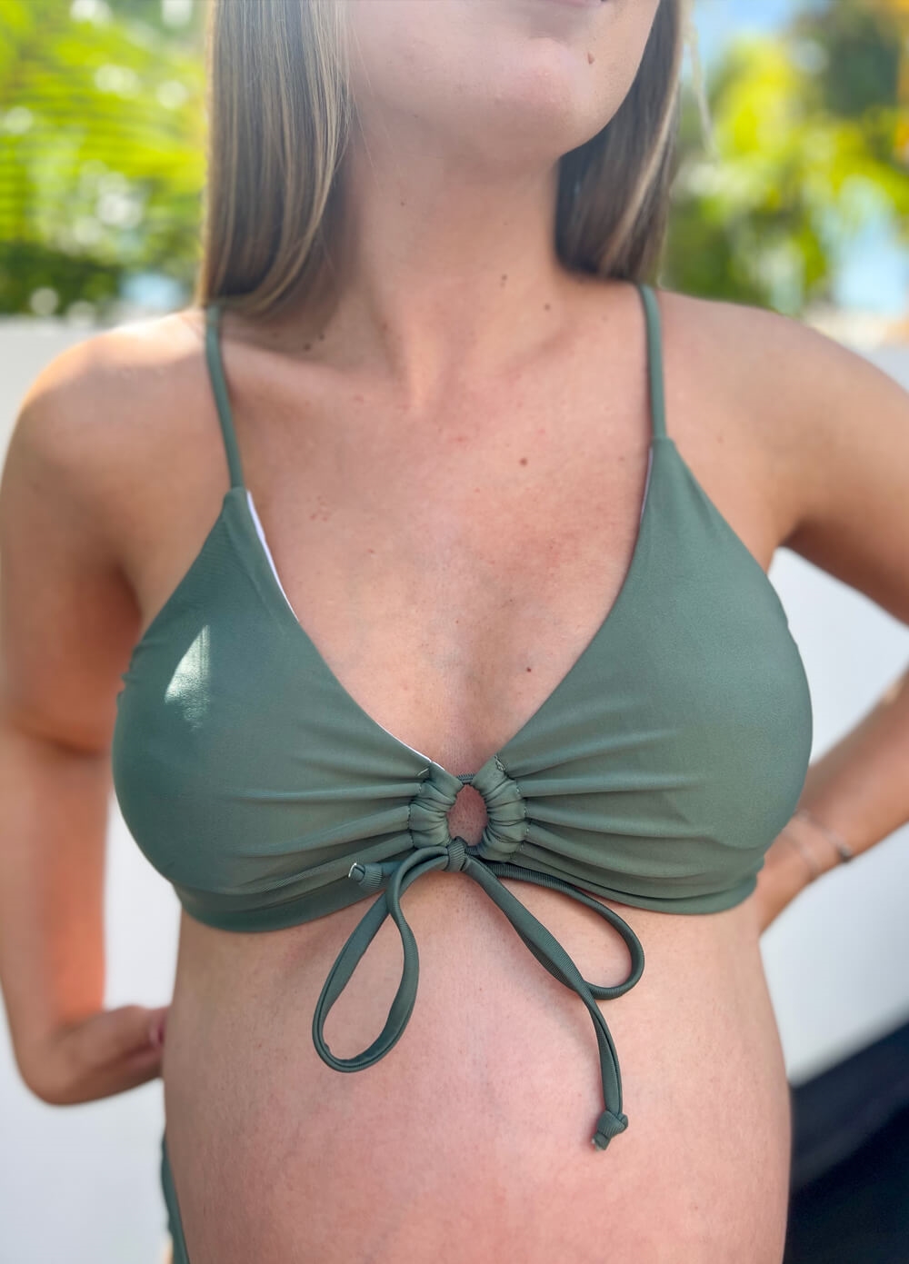 Lait & Co - Mackay Maternity Bikini Set in Khaki | Queen Bee