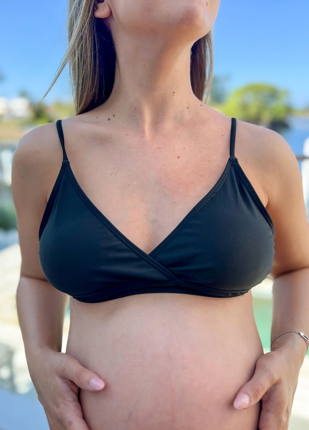 Lait & Co - Nellie Tie Back Maternity Bikini Set in Black
