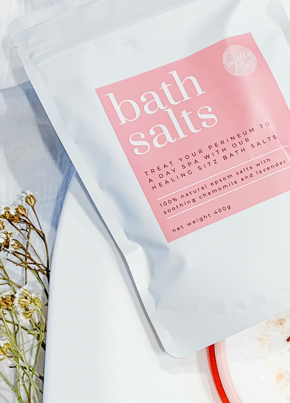 Sitz Bath Tub & Healing Salts Postpartum Recovery Kit | Queen Bee