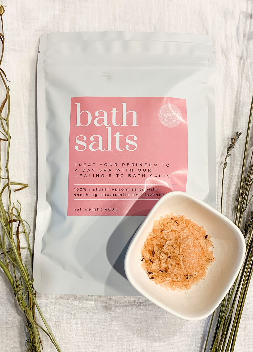 Sitz Bath Tub & Healing Salts Postpartum Recovery Kit | Queen Bee