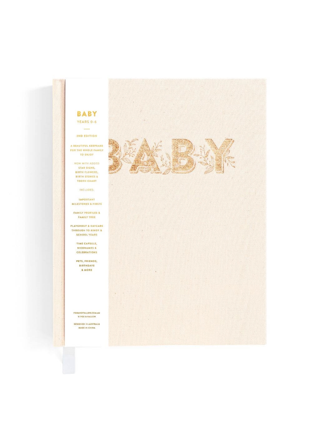 Fox & Fallow - Mini Baby Book in Oatmeal | Queen Bee