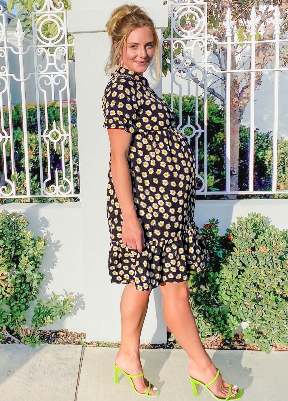 Lait & Co - Leigh Maternity & Nursing Dress in Black Floral
