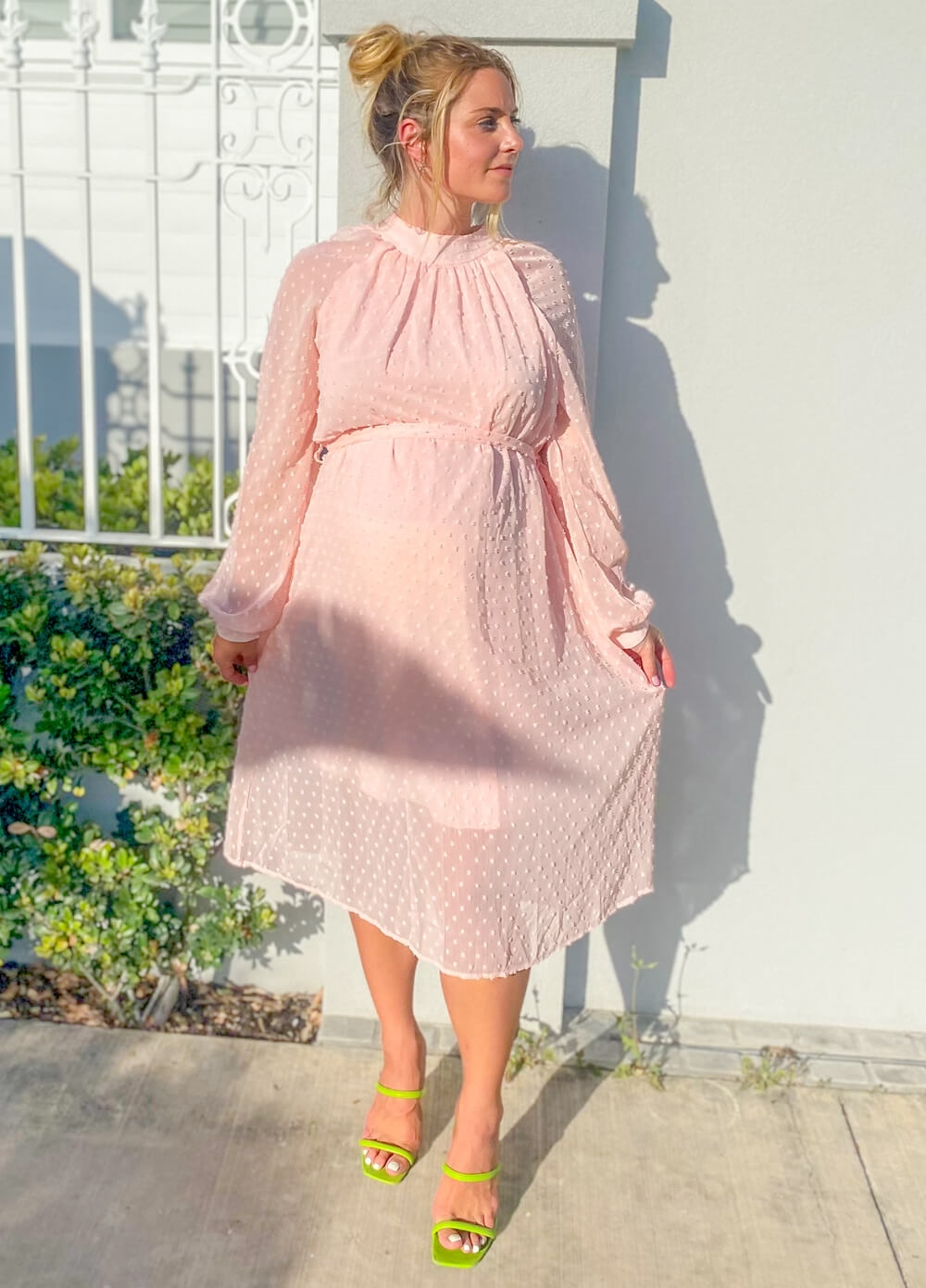 Lait & Co - Vivian Maternity Dress in Pastel Pink