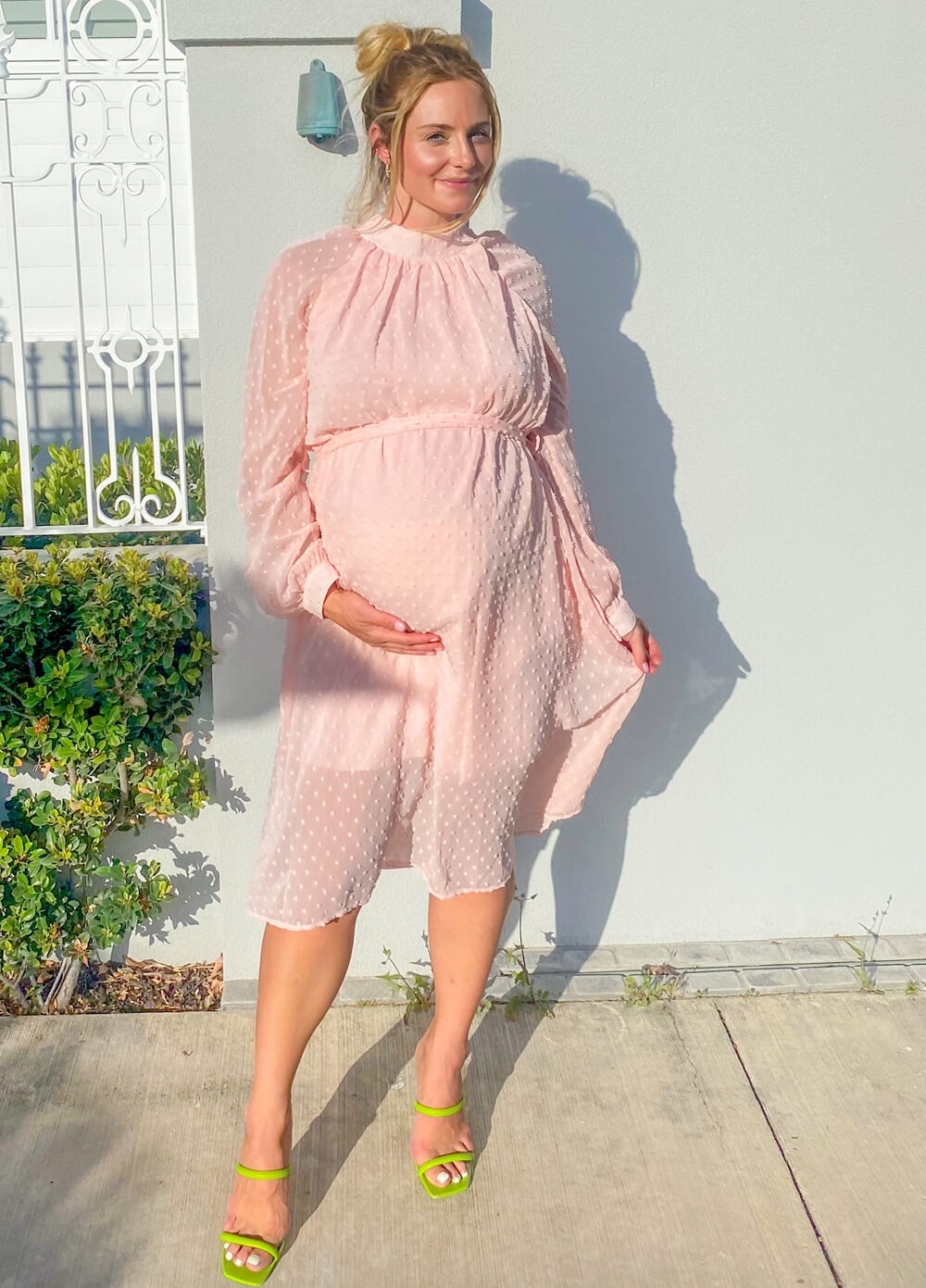 Lait & Co - Vivian Maternity Dress in Pastel Pink