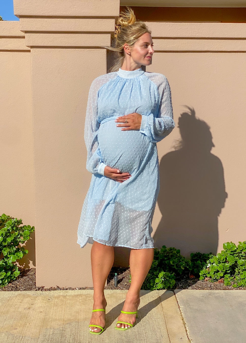 Lait & Co - Vivian Maternity Dress in Pastel Blue