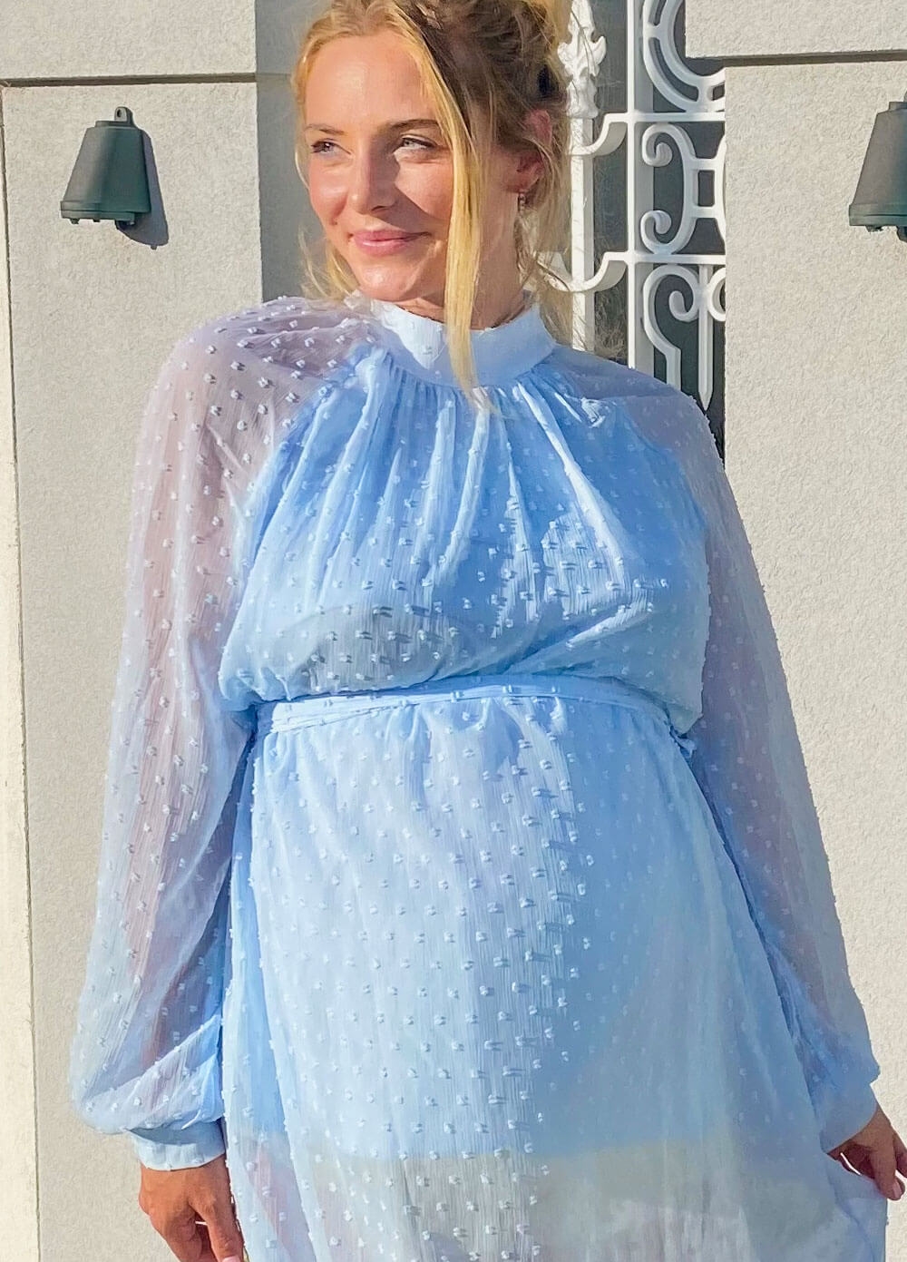 Lait & Co - Vivian Maternity Dress in Pastel Blue