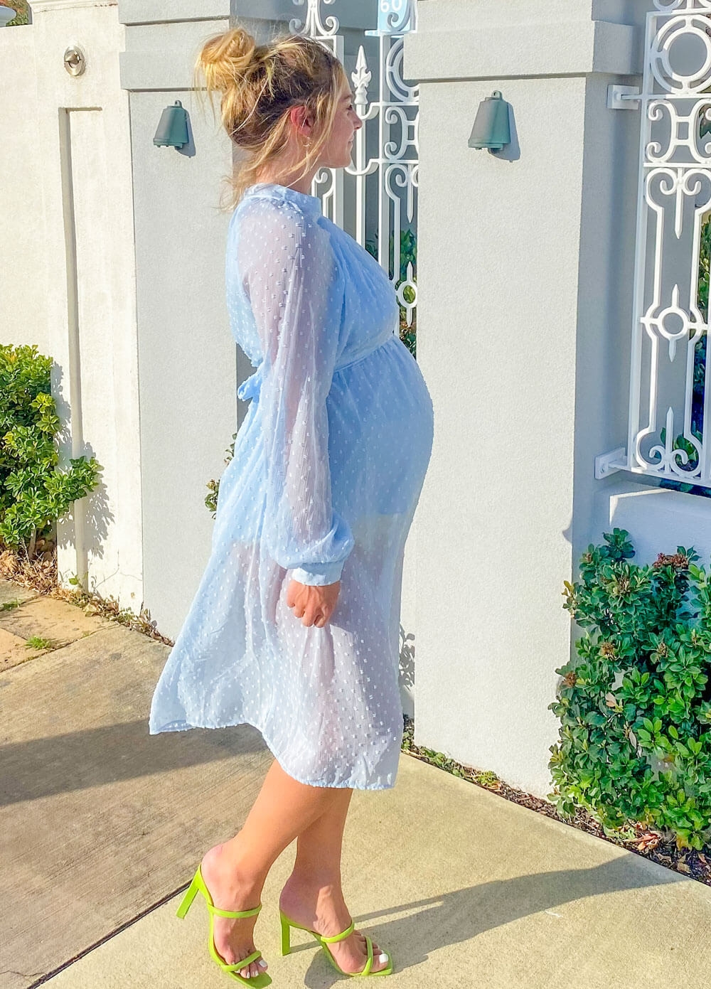 Lait & Co - Vivian Maternity Dress in Pastel Blue
