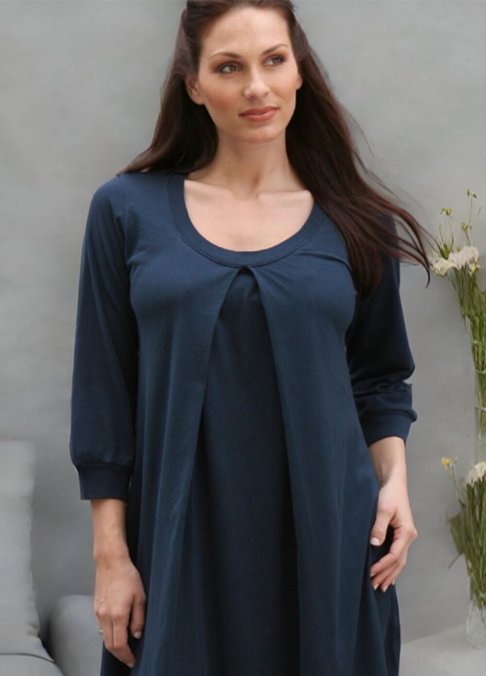 Floressa Arianna Blue Maternity Nursing Hospital Gown | Queen Bee