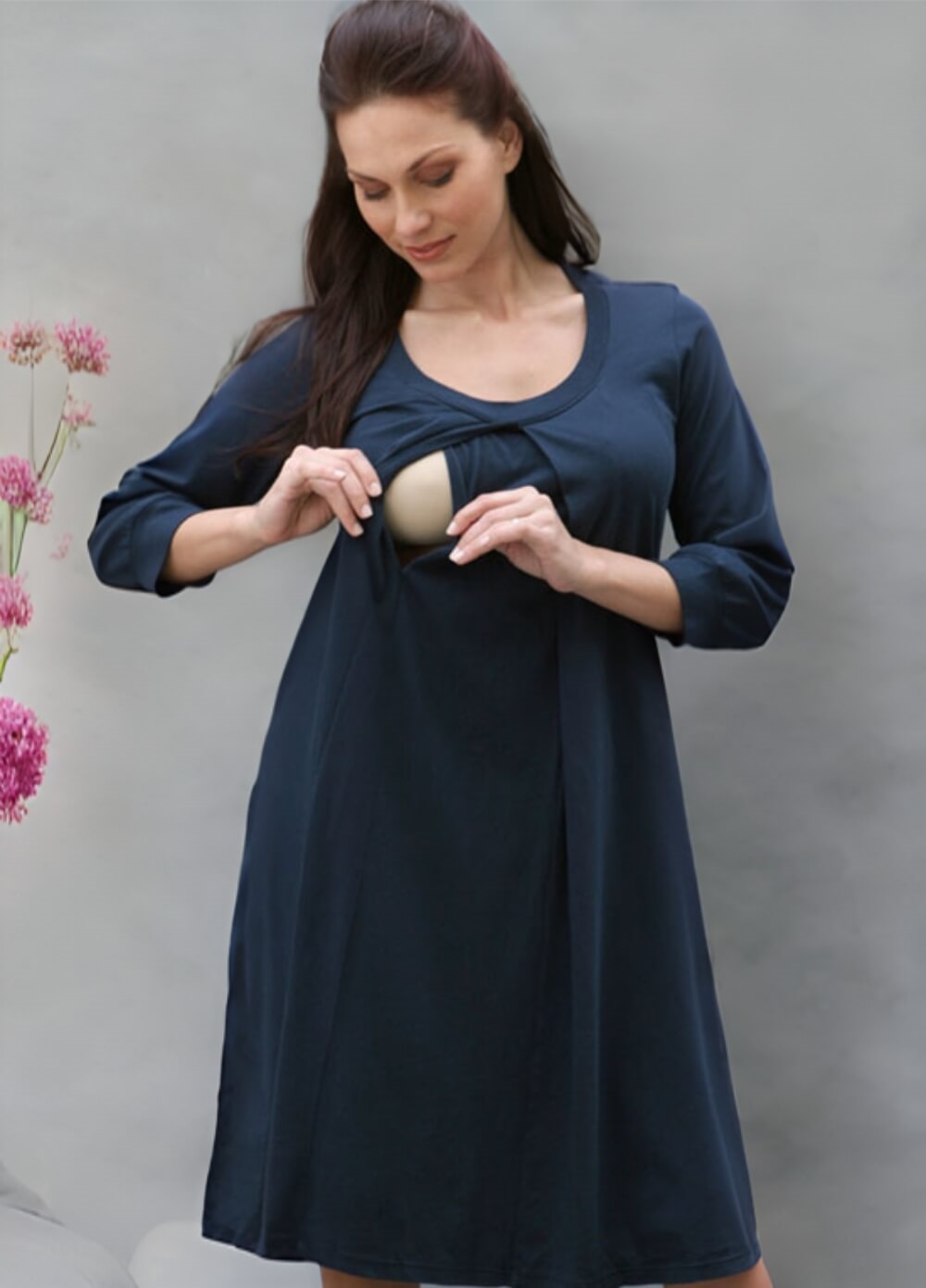 Floressa Arianna Blue Maternity Nursing Hospital Gown | Queen Bee