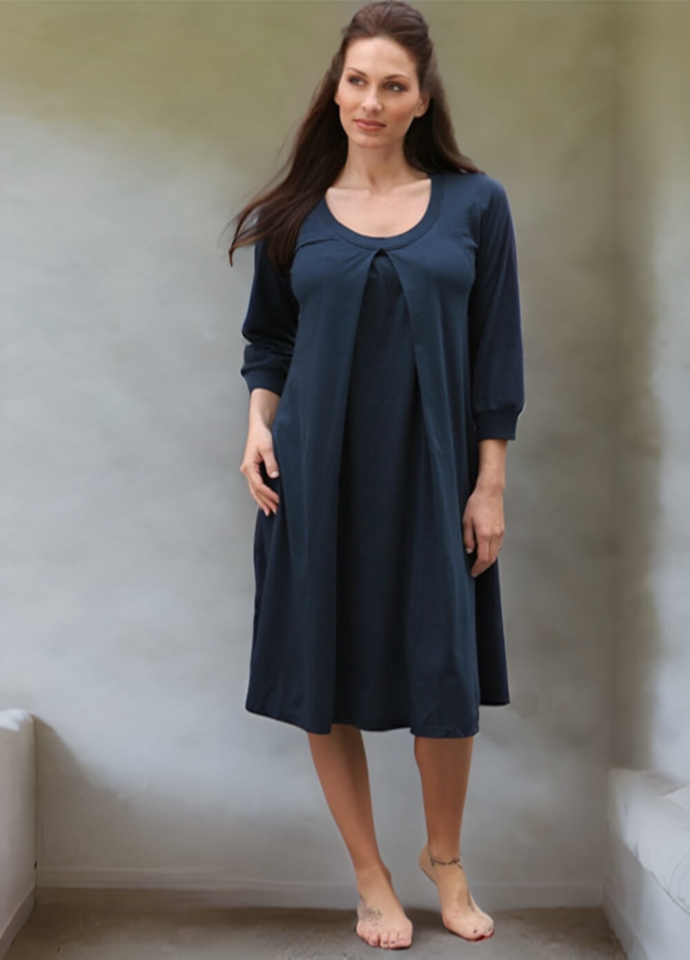 Floressa Arianna Blue Maternity Nursing Hospital Gown | Queen Bee