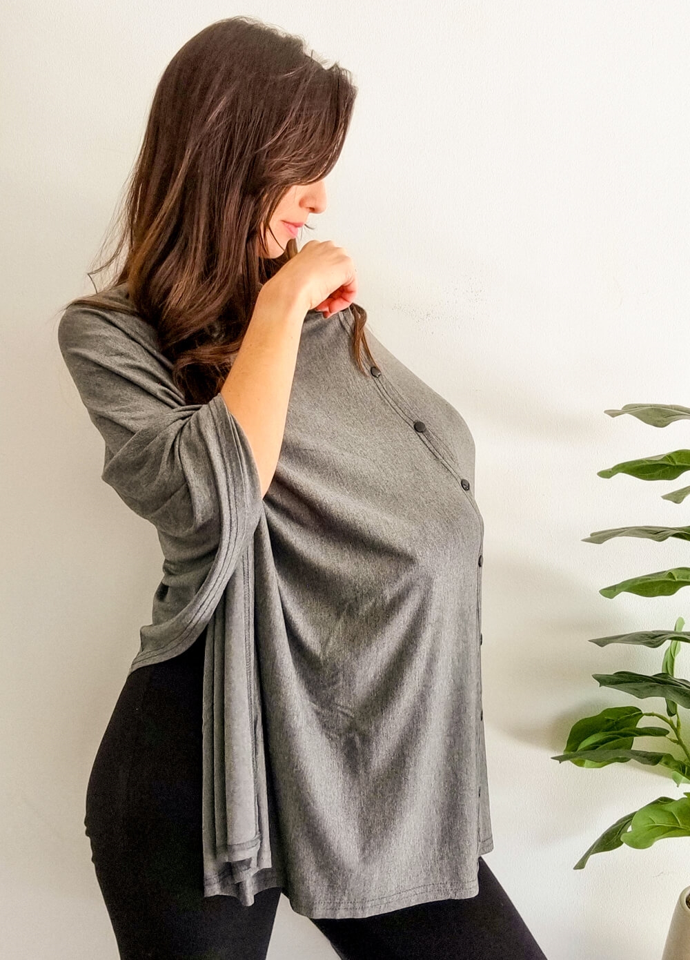 Lait & Co - Samira Nursing Cover in Charcoal | Queen Bee