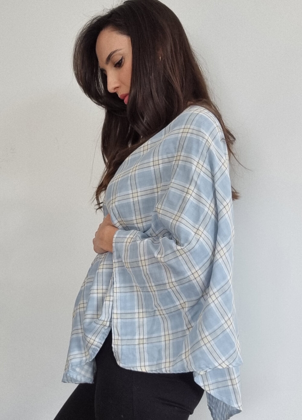 Plaid nursing top hotsell