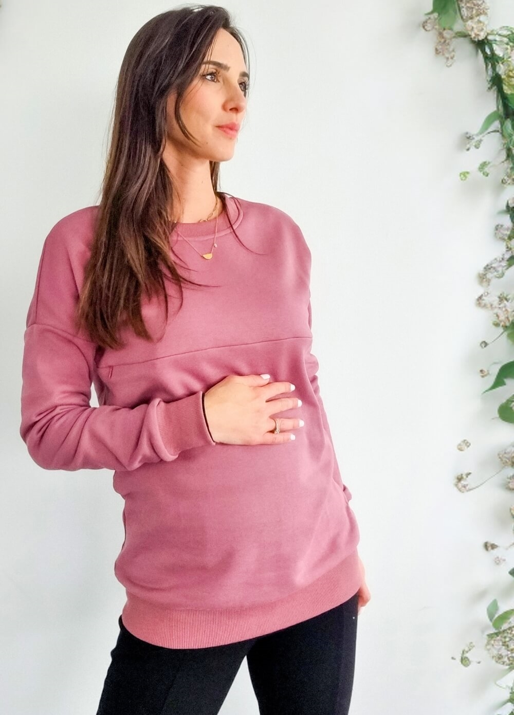Lait & Co - Deanna Maternity Nursing Jumper in Rose