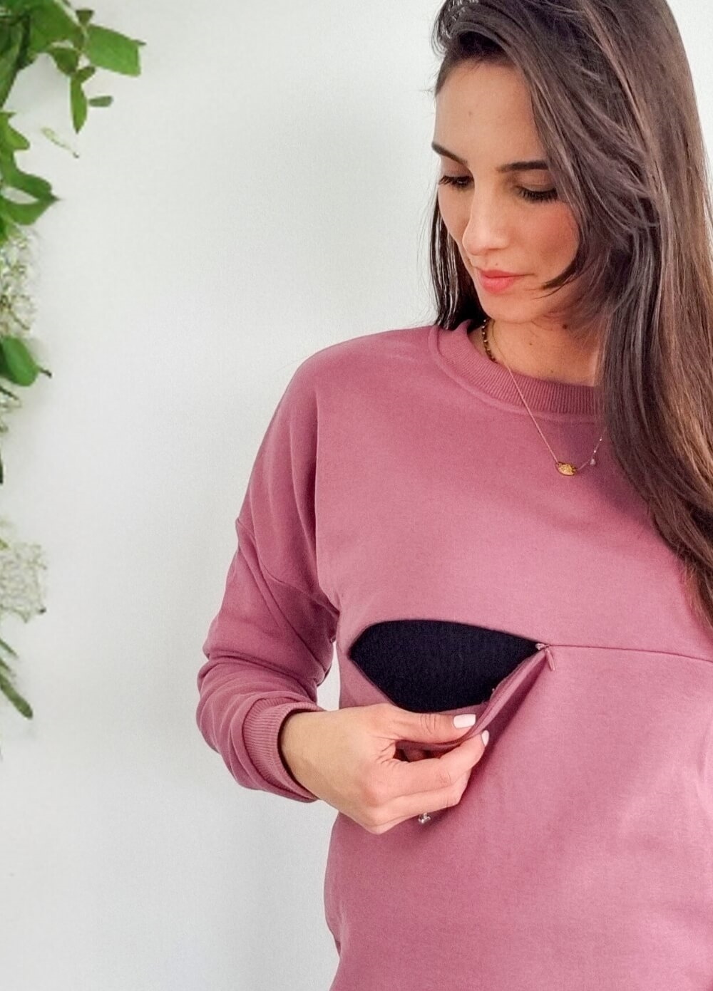 Lait & Co - Deanna Maternity Nursing Jumper in Rose