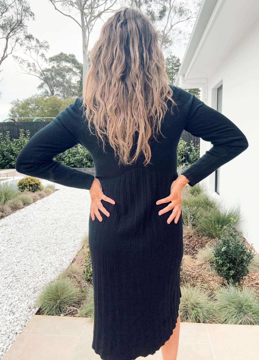 Lait & Co - Sabrina Pleated Maternity Nursing Dress in Black