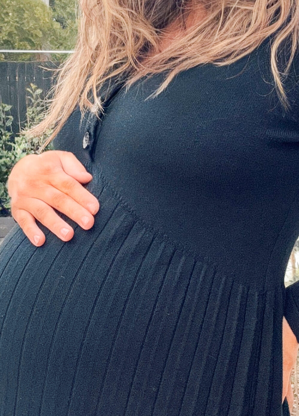 Lait & Co - Sabrina Pleated Maternity Nursing Dress in Black