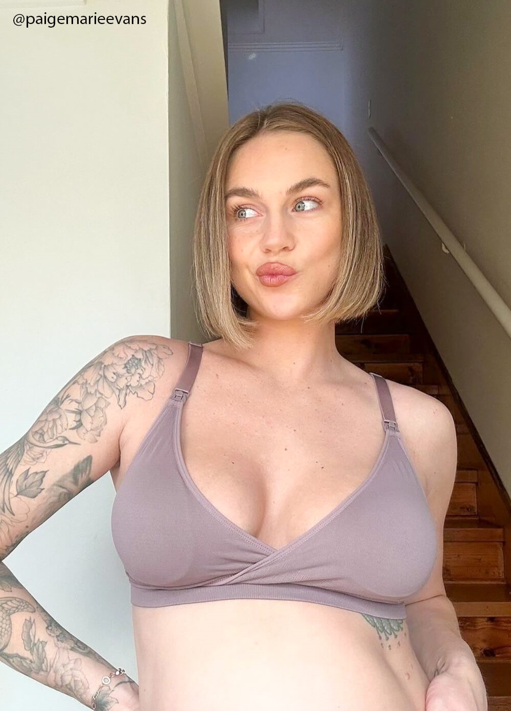 Queen Bee - Dakota Low Cut Maternity Nursing Bra in Mocha