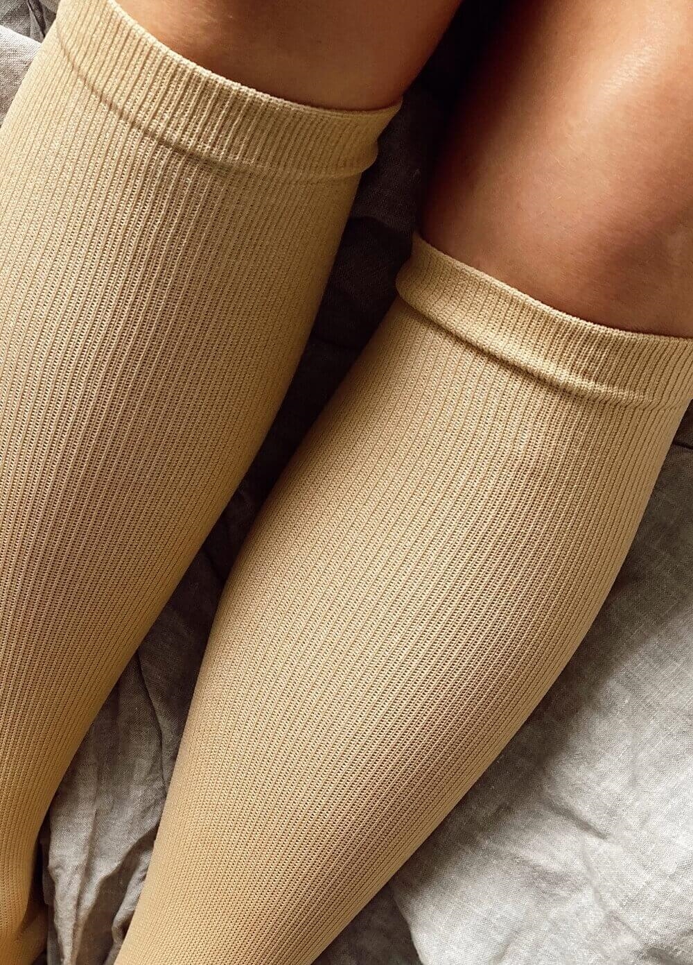 Mama Sox - 2-Pair Bundle Renew Compression Socks in Black/Nude