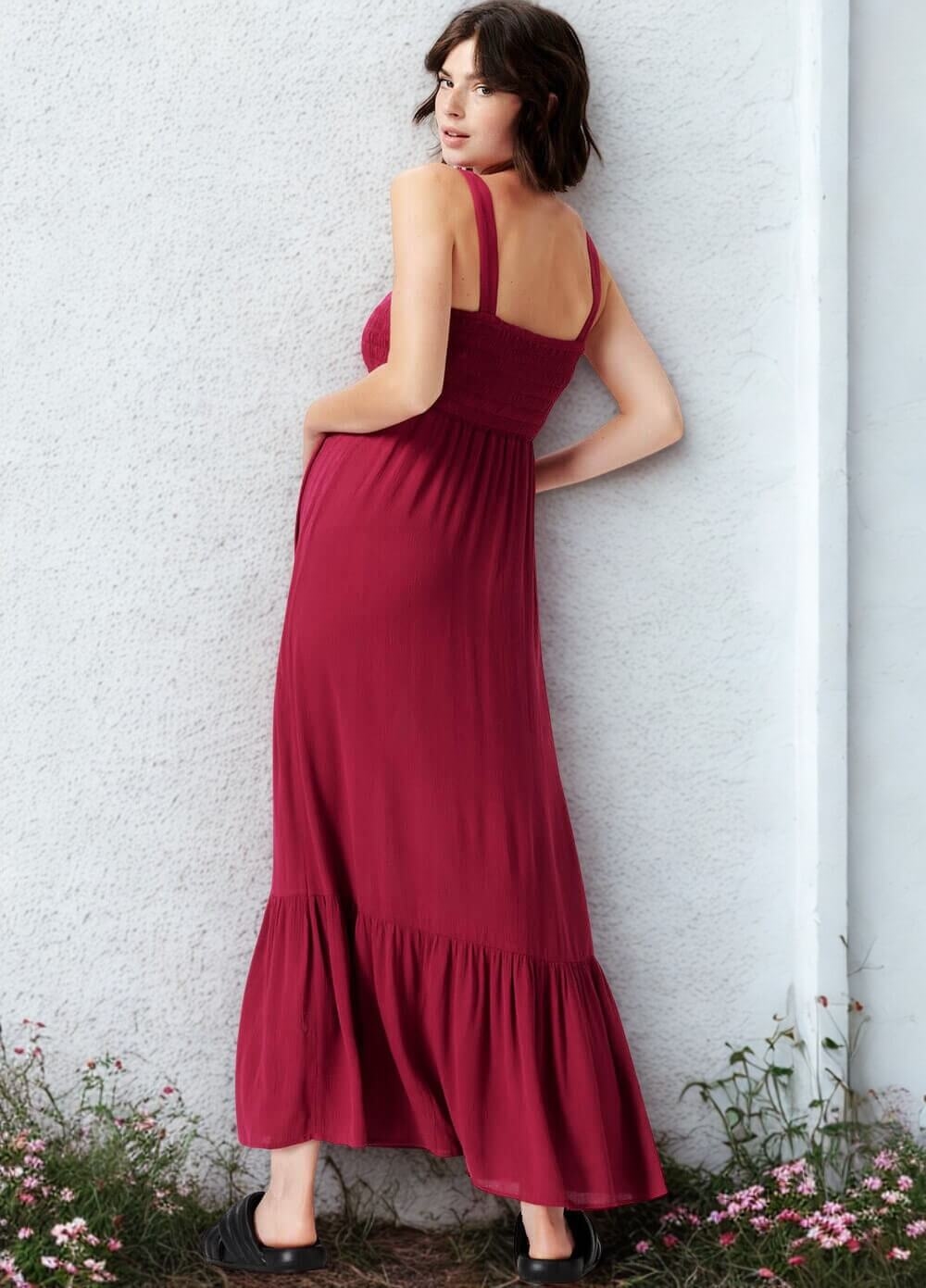 Supermom - Harvey Maternity Maxi Dress in Anemone | Queen Bee