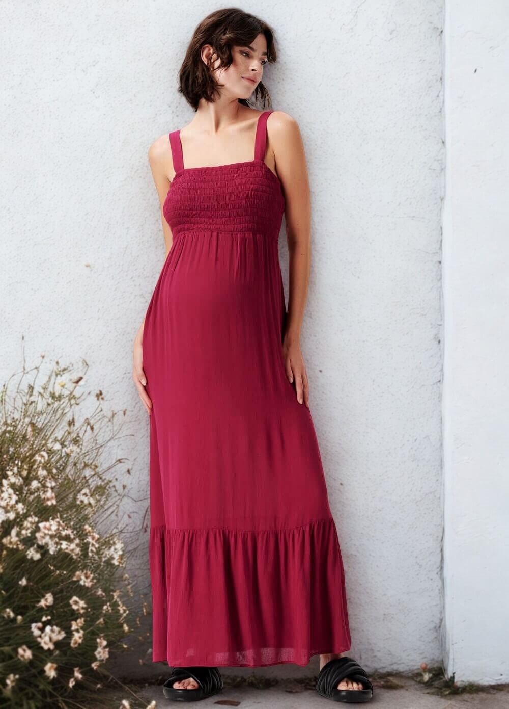 Supermom - Harvey Maternity Maxi Dress in Anemone | Queen Bee