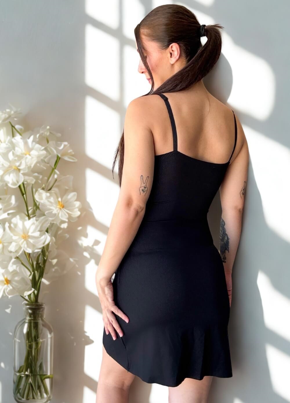 Queen Bee - Maddie Pregnancy & Nursing Slip in Black