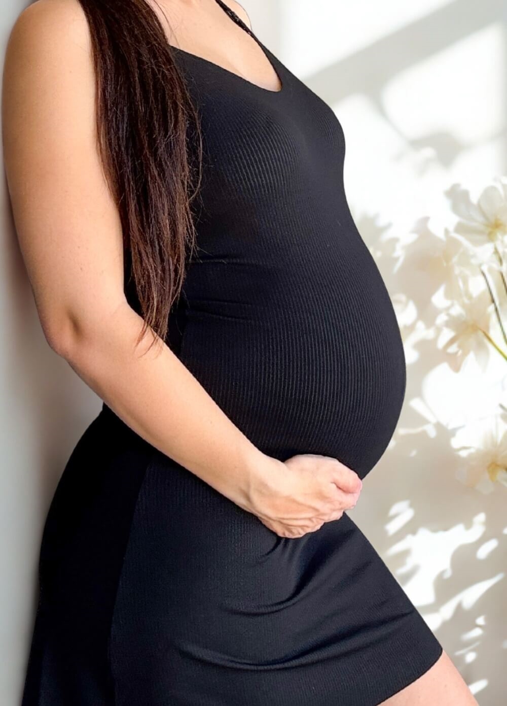 Queen Bee - Maddie Pregnancy & Nursing Slip in Black