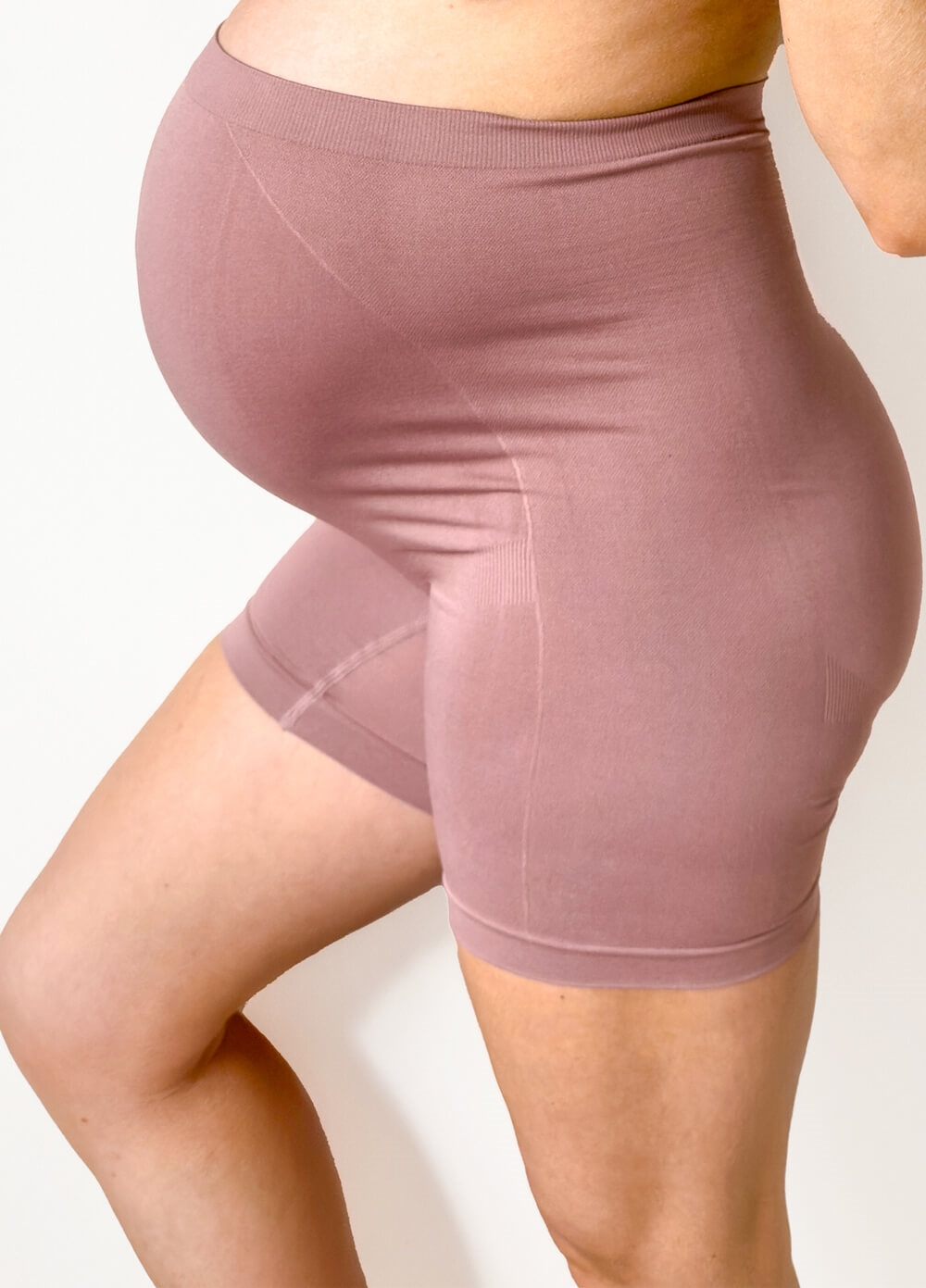 Becky Anti Chafing Maternity Shorts in Rosy Brown | Queen Bee