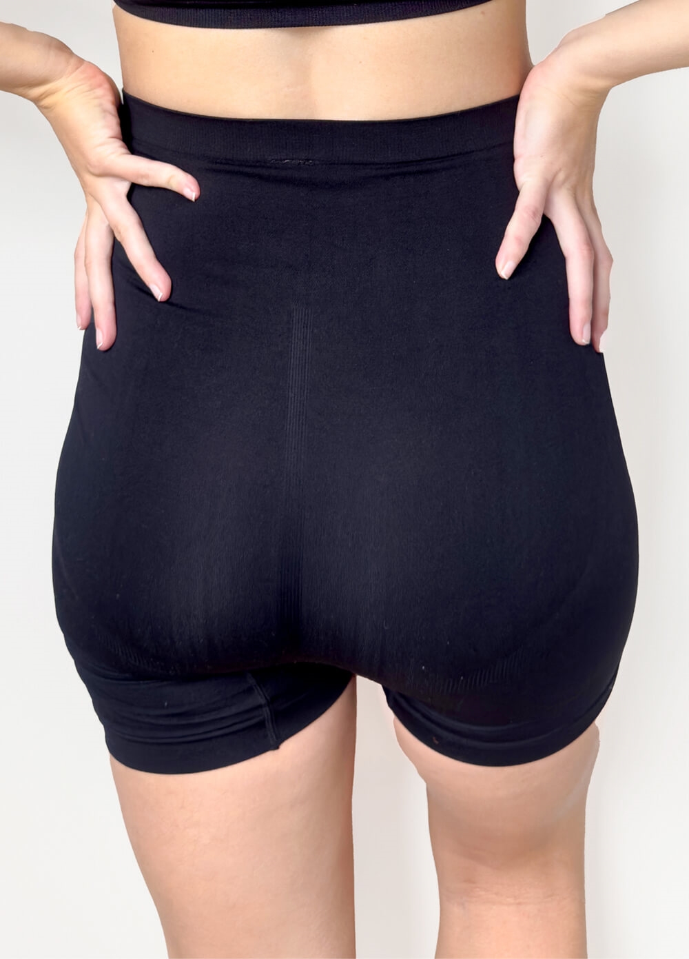 Becky Anti Chafing Maternity Shorts in Black | Queen Bee