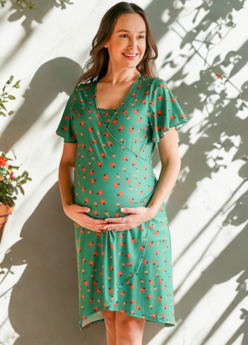 Floressa - Rosemary Maternity Nursing Wrap Dress | Queen Bee
