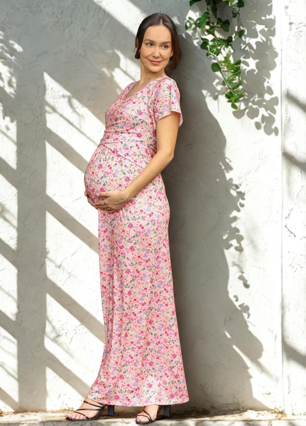 Floressa - Tearose Maternity Nursing Maxi Gown | Queen Bee